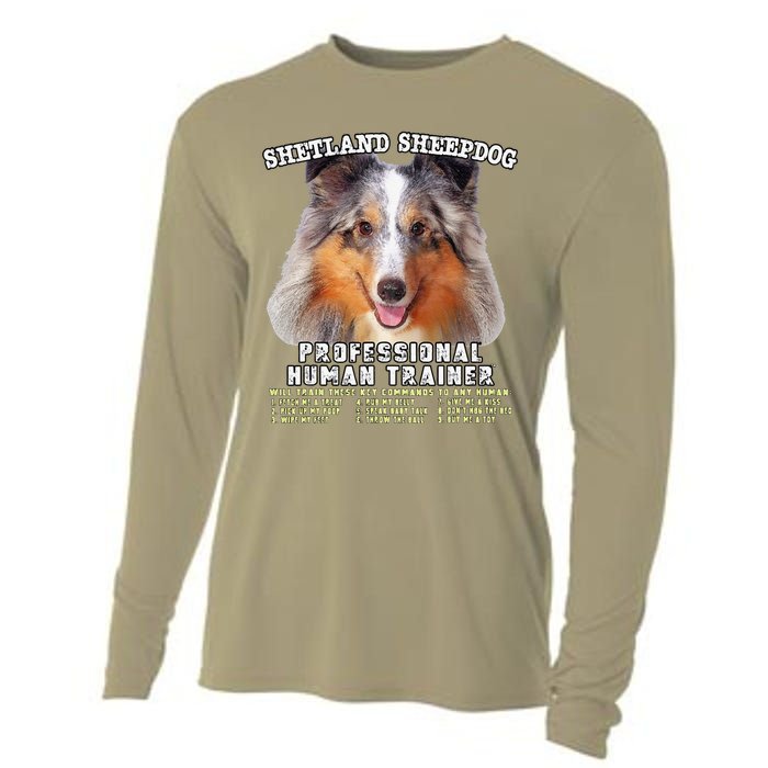 Shetland Sheepdog Sheltie Merle Professional Human Trainer Cute Dog Cooling Performance Long Sleeve Crew