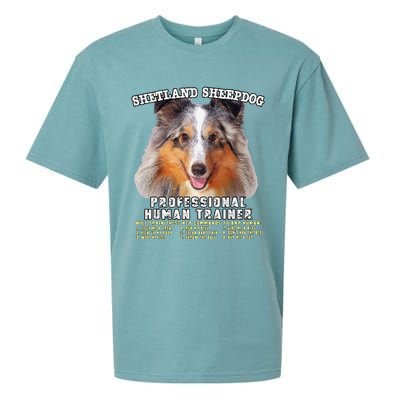 Shetland Sheepdog Sheltie Merle Professional Human Trainer Cute Dog Sueded Cloud Jersey T-Shirt