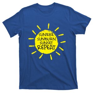 Sunrise Sunburn Sunset Repeat Cute Vacation Summer Cool Meaningful Gift T-Shirt