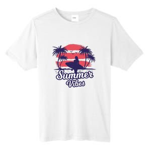 Surfing Sunset Summer Vibes Palm Beach Gift Tall Fusion ChromaSoft Performance T-Shirt