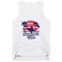 Surfing Sunset Summer Vibes Palm Beach Gift Tank Top