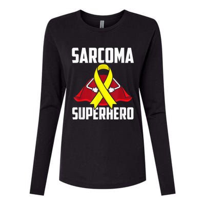 Sarcoma Superhero Survivor Warrior Chemo Fighter Womens Cotton Relaxed Long Sleeve T-Shirt