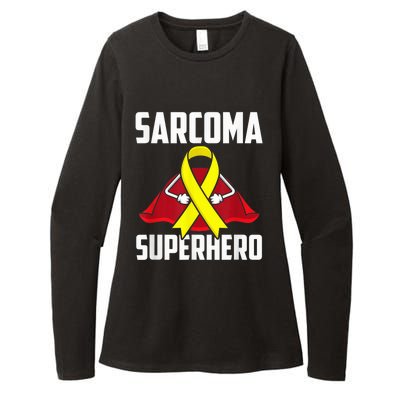 Sarcoma Superhero Survivor Warrior Chemo Fighter Womens CVC Long Sleeve Shirt