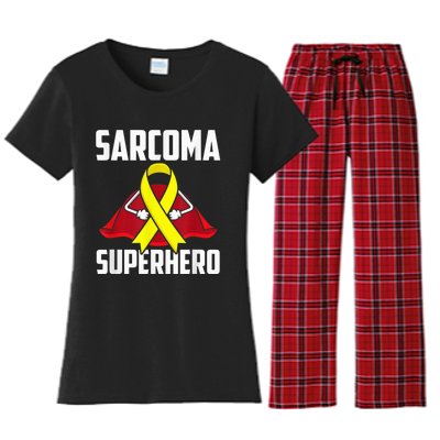 Sarcoma Superhero Survivor Warrior Chemo Fighter Women's Flannel Pajama Set