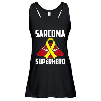 Sarcoma Superhero Survivor Warrior Chemo Fighter Ladies Essential Flowy Tank