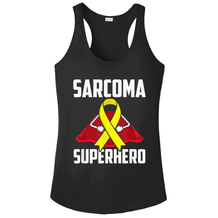 Sarcoma Superhero Survivor Warrior Chemo Fighter Ladies PosiCharge Competitor Racerback Tank