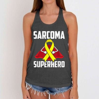 Sarcoma Superhero Survivor Warrior Chemo Fighter Women's Knotted Racerback Tank