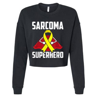 Sarcoma Superhero Survivor Warrior Chemo Fighter Cropped Pullover Crew