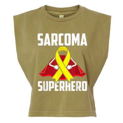 Sarcoma Superhero Survivor Warrior Chemo Fighter Garment-Dyed Women's Muscle Tee