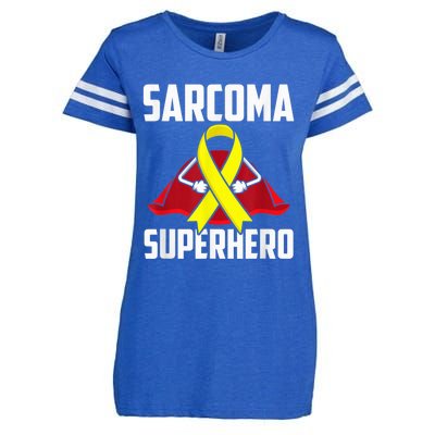 Sarcoma Superhero Survivor Warrior Chemo Fighter Enza Ladies Jersey Football T-Shirt