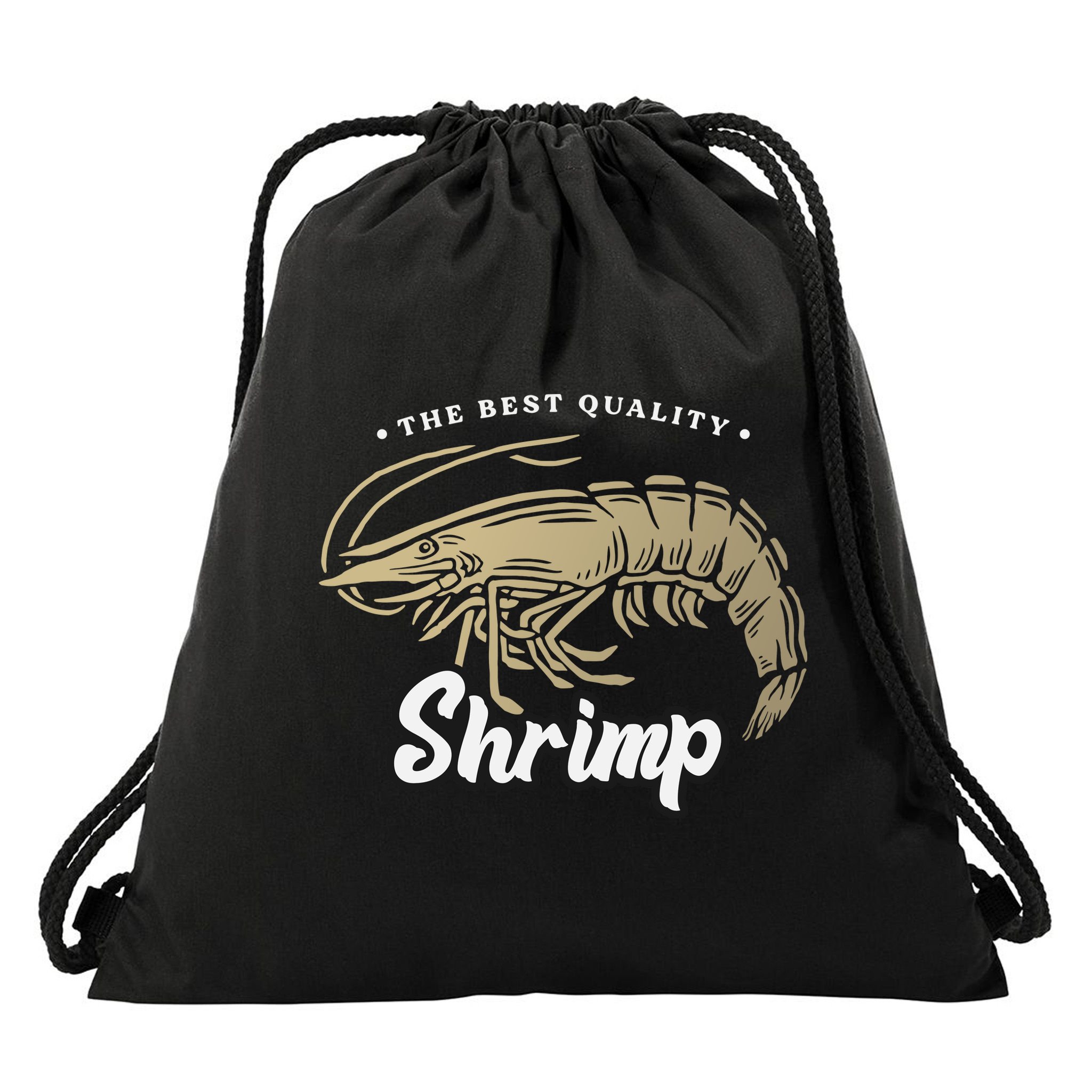 Shrimp Seafood Drawstring Bag