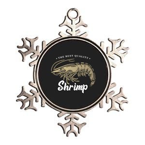 Shrimp Seafood Metallic Star Ornament