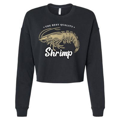 Shrimp Seafood Cropped Pullover Crew