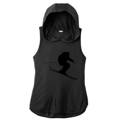 Skiing Ski Ladies PosiCharge Tri-Blend Wicking Draft Hoodie Tank