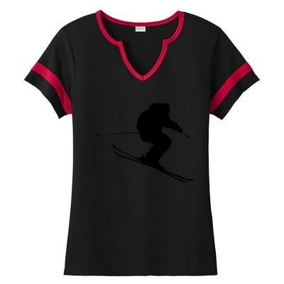 Skiing Ski Ladies Halftime Notch Neck Tee