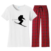 Skiing Ski Women's Flannel Pajama Set