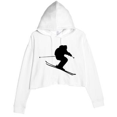 Skiing Ski Crop Fleece Hoodie