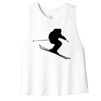 Skiing Ski Women's Racerback Cropped Tank