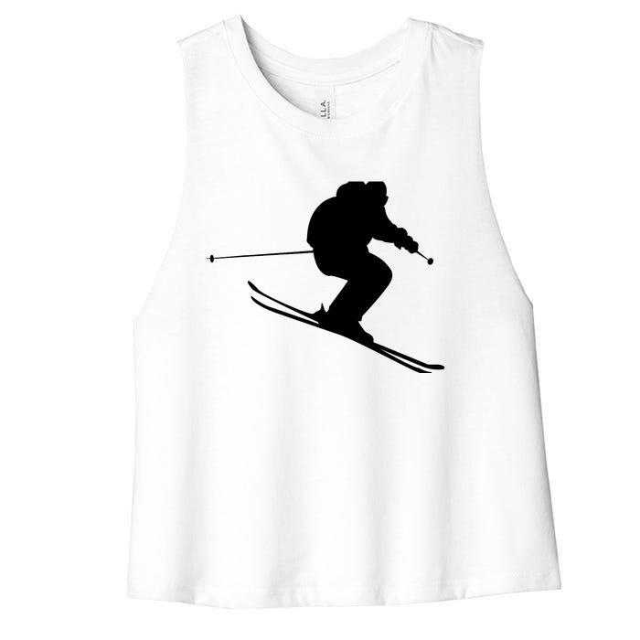 Skiing Ski Women's Racerback Cropped Tank