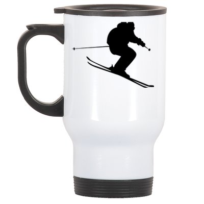 Skiing Ski Stainless Steel Travel Mug