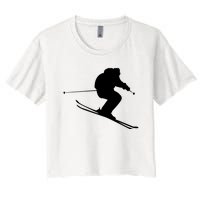 Skiing Ski Women's Crop Top Tee