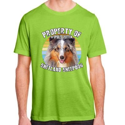 Shetland Sheepdog Sheltie Merle Property Of Retro Cute Dog Adult ChromaSoft Performance T-Shirt