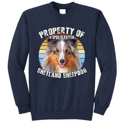 Shetland Sheepdog Sheltie Merle Property Of Retro Cute Dog Sweatshirt