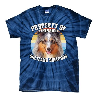 Shetland Sheepdog Sheltie Merle Property Of Retro Cute Dog Tie-Dye T-Shirt