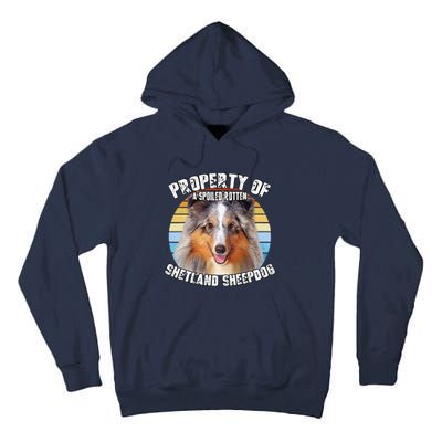 Shetland Sheepdog Sheltie Merle Property Of Retro Cute Dog Tall Hoodie