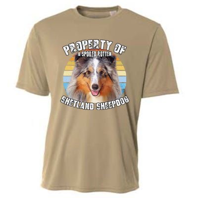 Shetland Sheepdog Sheltie Merle Property Of Retro Cute Dog Cooling Performance Crew T-Shirt