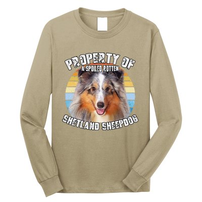 Shetland Sheepdog Sheltie Merle Property Of Retro Cute Dog Long Sleeve Shirt