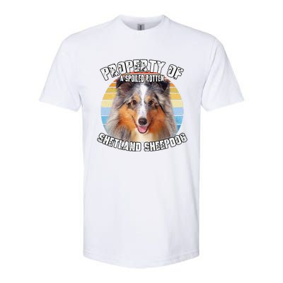 Shetland Sheepdog Sheltie Merle Property Of Retro Cute Dog Softstyle CVC T-Shirt