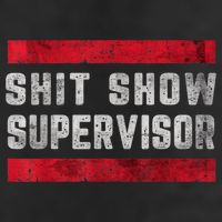 Shit Show Supervisor Sarcastic Distressed Golf Towel