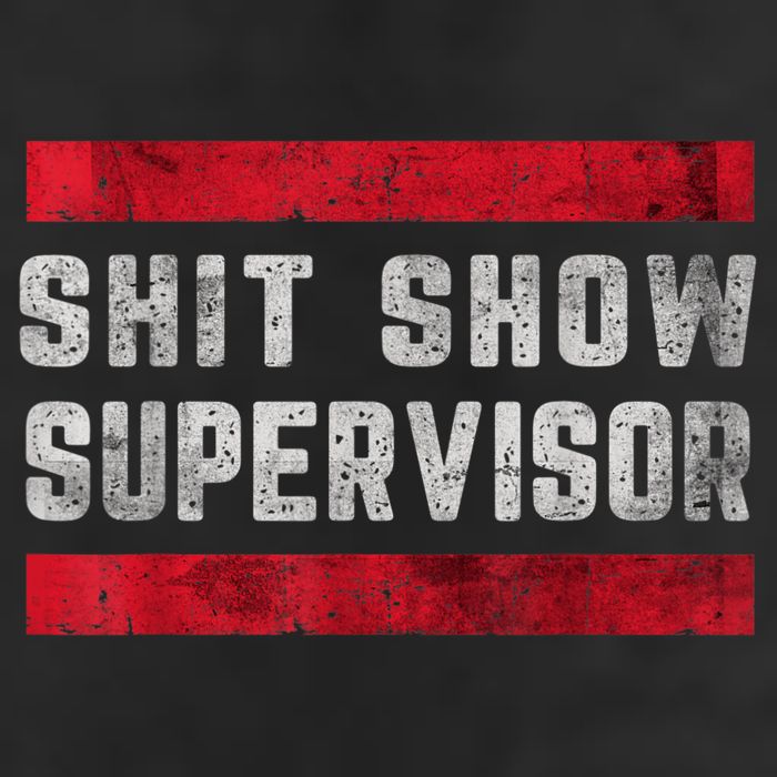 Shit Show Supervisor Sarcastic Distressed Golf Towel