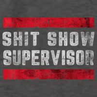 Shit Show Supervisor Sarcastic Distressed Vector Backpack