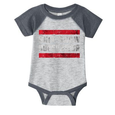 Shit Show Supervisor Sarcastic Distressed Infant Baby Jersey Bodysuit