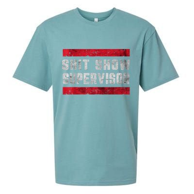Shit Show Supervisor Sarcastic Distressed Sueded Cloud Jersey T-Shirt
