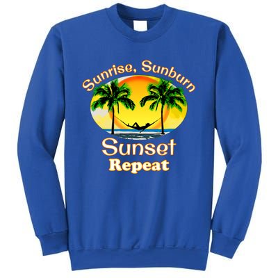 Sunrise Sunburn Sunset Repeat Funny Beach Summer Great Gift Sweatshirt