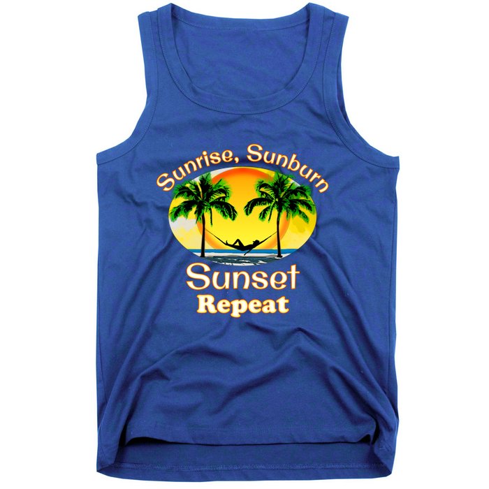 Sunrise Sunburn Sunset Repeat Funny Beach Summer Great Gift Tank Top