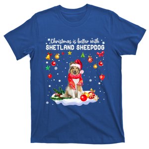 Santa Shetland Sheepdog Christmas Ornat Decoration Xgreat Giftmas Funny Gift T-Shirt