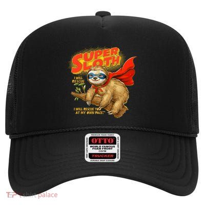 Super Sloth High Crown Mesh Back Trucker Hat