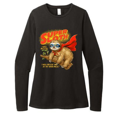 Super Sloth Womens CVC Long Sleeve Shirt