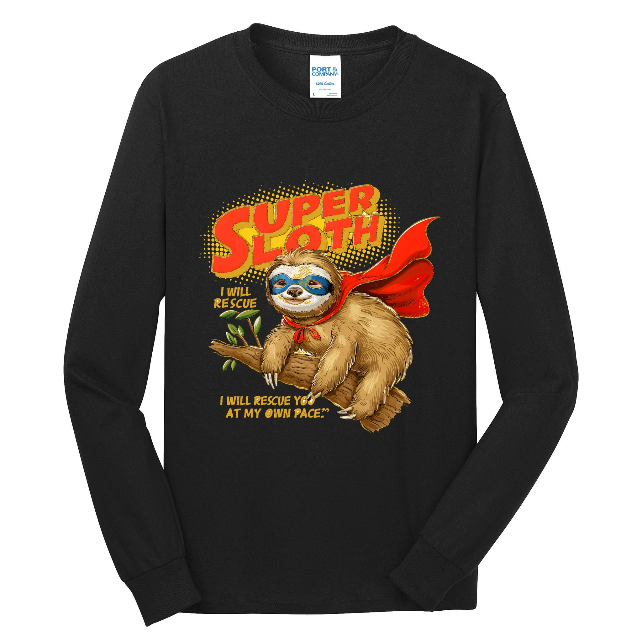 Super Sloth Tall Long Sleeve T-Shirt