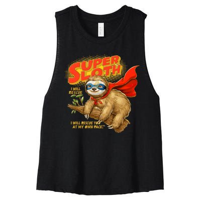 Super Sloth Women's Racerback Cropped Tank