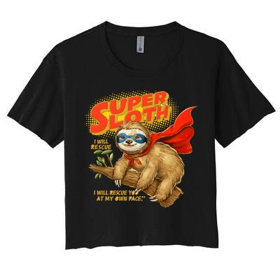 Super Sloth Women's Crop Top Tee