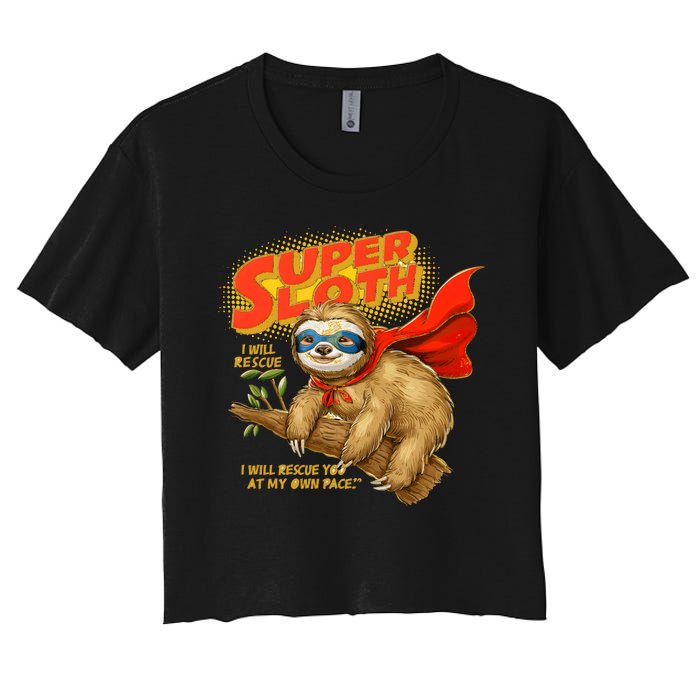 Super Sloth Women's Crop Top Tee