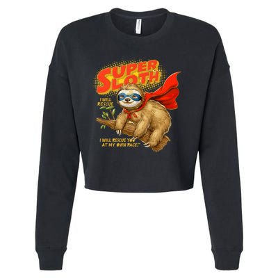 Super Sloth Cropped Pullover Crew