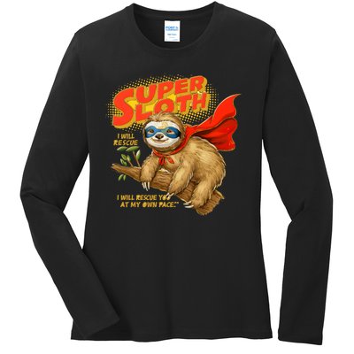 Super Sloth Ladies Long Sleeve Shirt