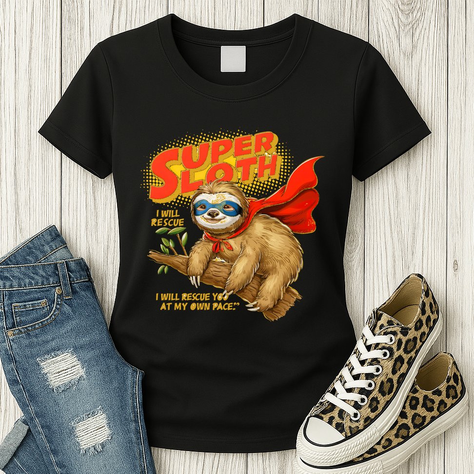 Super Sloth Womens T-Shirt