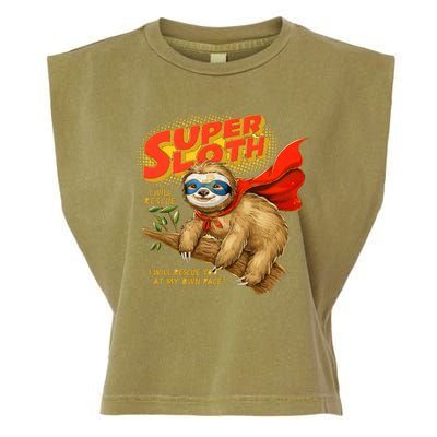 Super Sloth Garment-Dyed Women's Muscle Tee